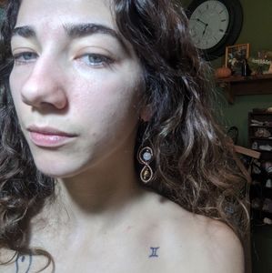 Copper wire wrapped genstone earrings